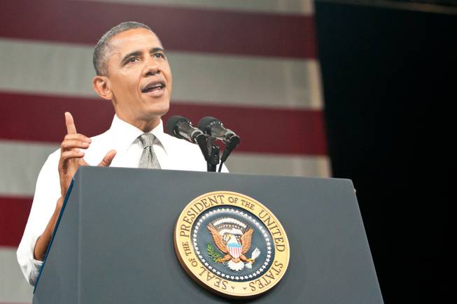 President Obama speaks at UNLV June 7,2012